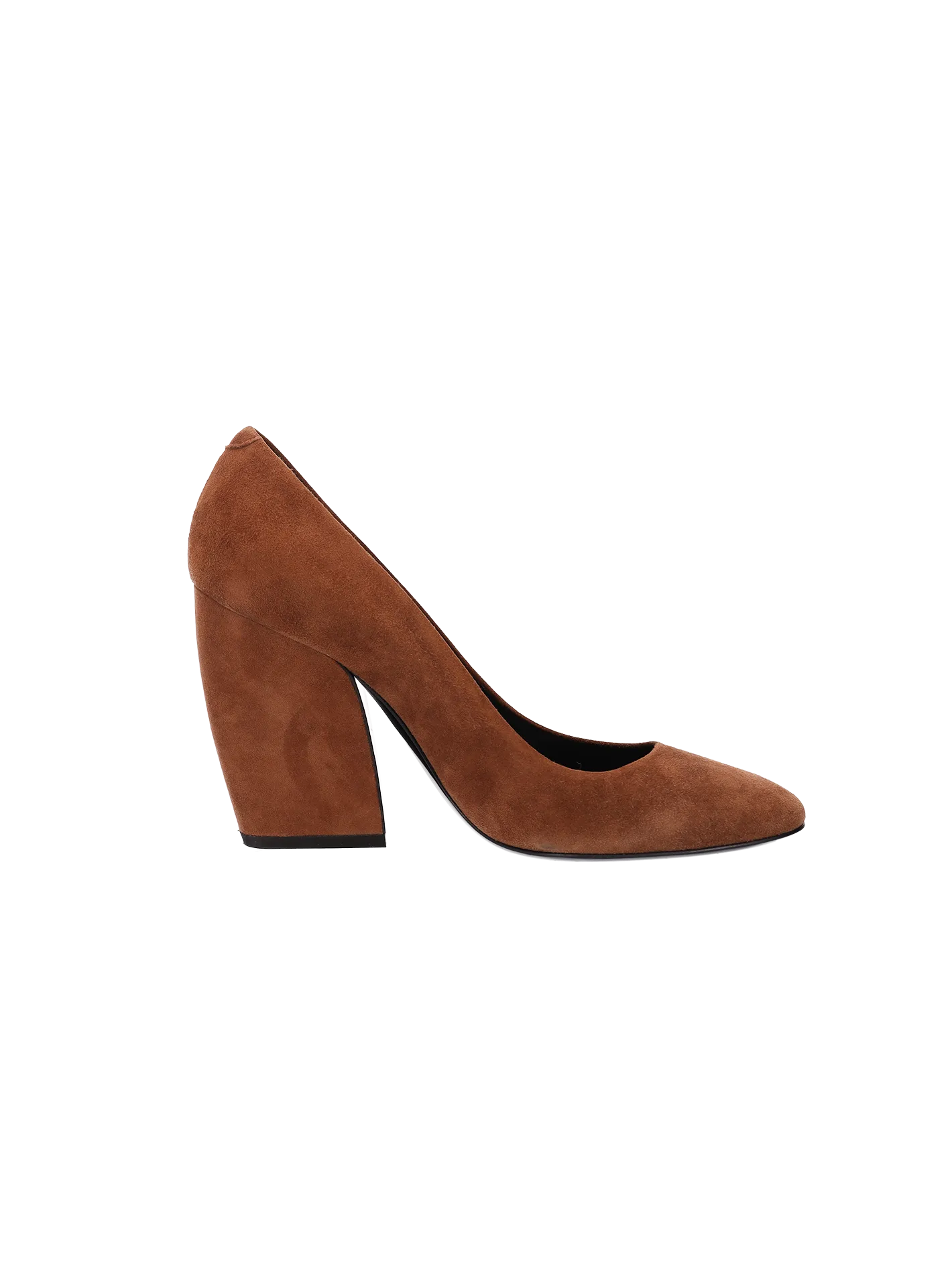 100mm suede block-heel pumps