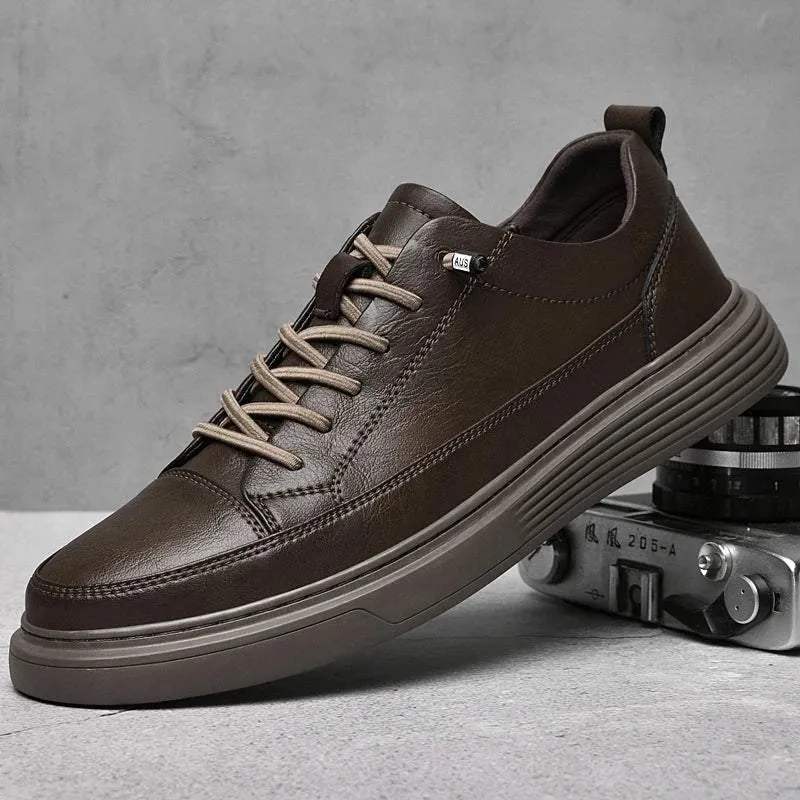 2024 Men's Fashion Leather Breathable Non-slip Slip-on Shoes