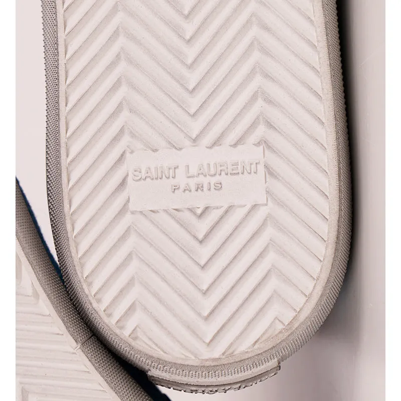 43.5 US 10.5 NEW $695 SAINT LAURENT Mexican Jacquard BEDFORD HIGHTOP SNEAKERS