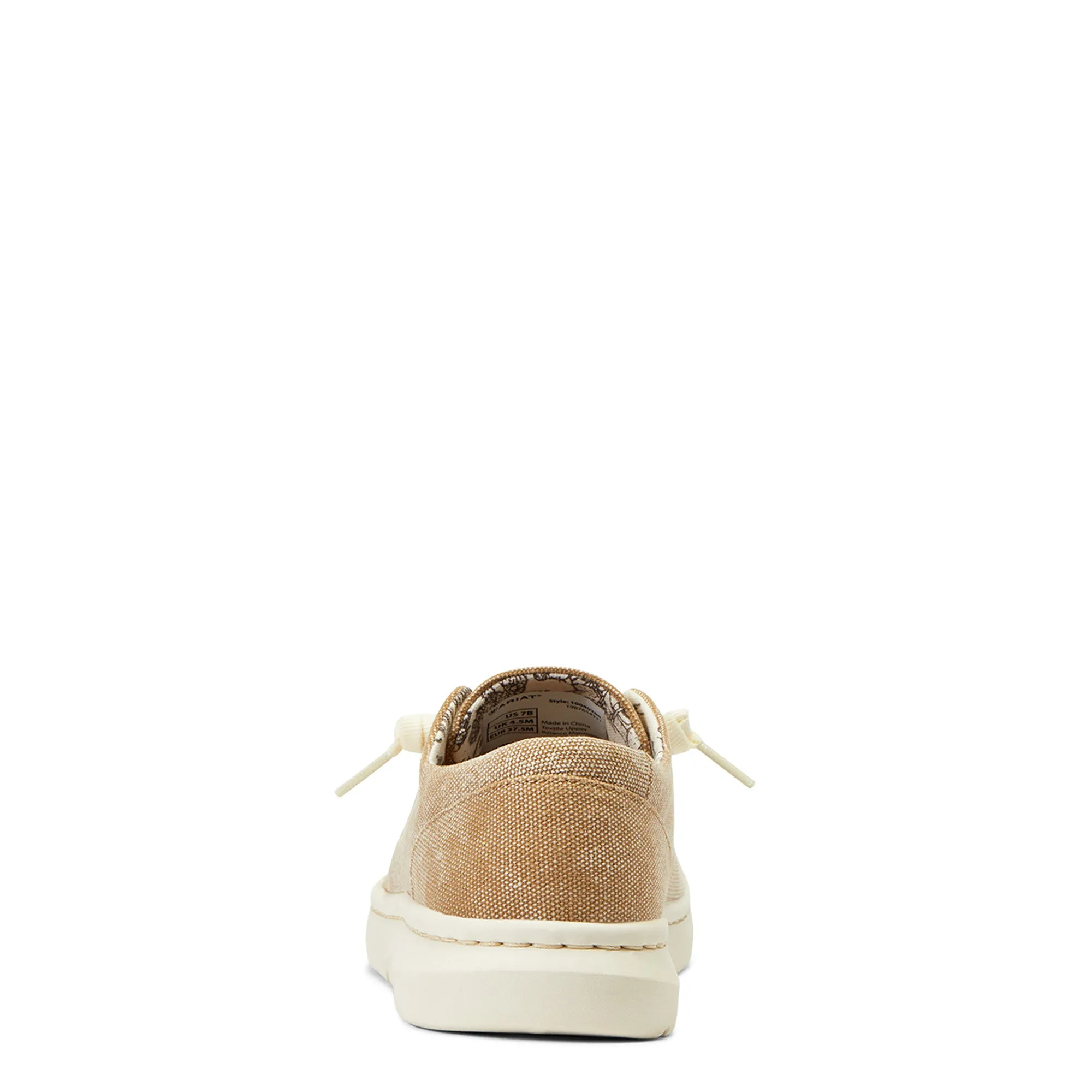 Ariat Ladies Hilo Washed Tan Canvas Slip On Shoes 10040280