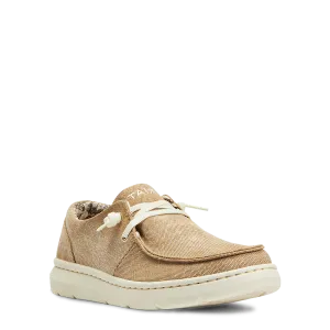 Ariat Ladies Hilo Washed Tan Canvas Slip On Shoes 10040280