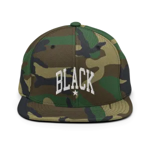 BET Black Collegiate Embroidered High Profile Hat