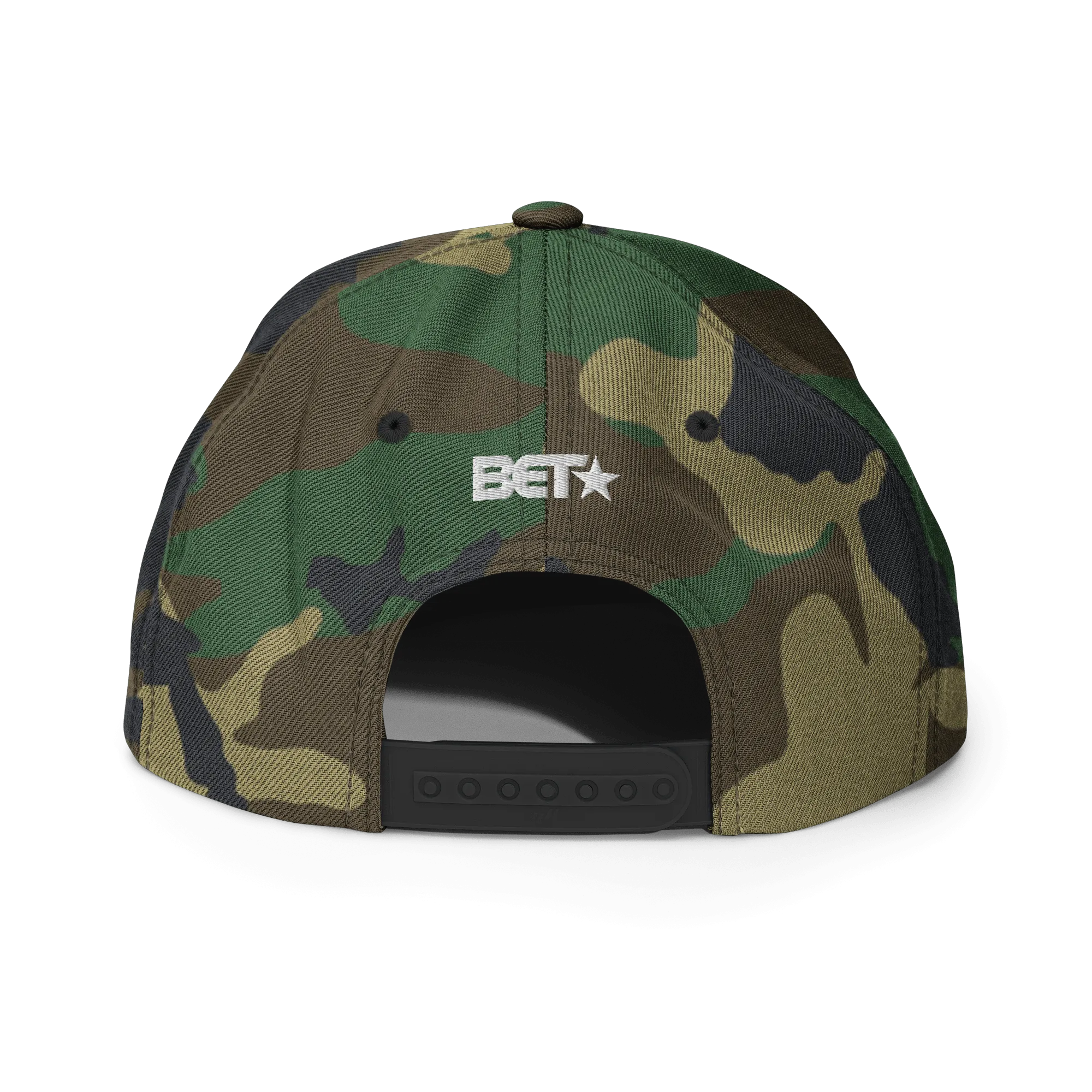 BET Black Collegiate Embroidered High Profile Hat