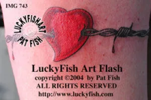 Bondage Heart Tattoo Design