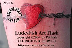 Bondage Heart Tattoo Design