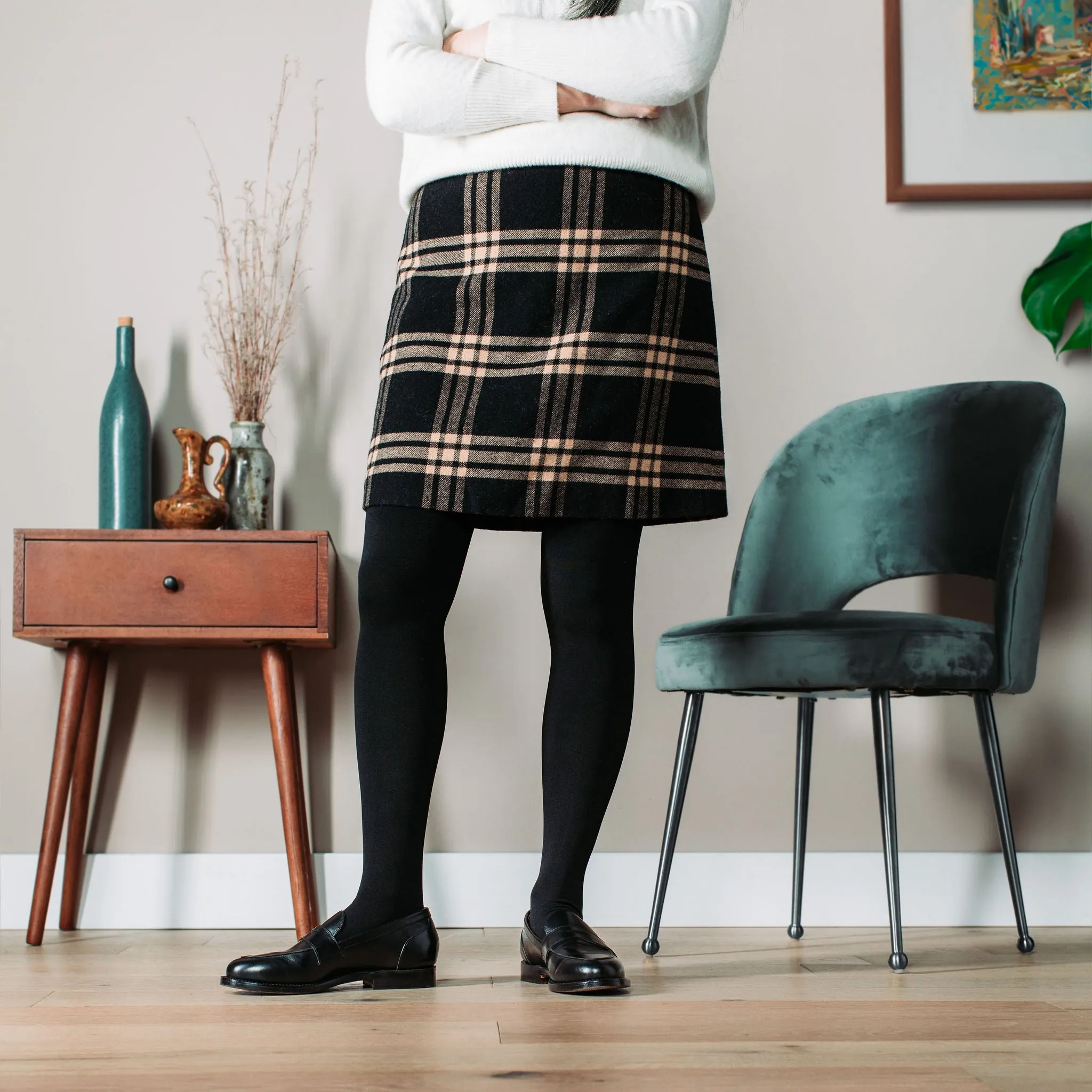 Clara Penny Loafer Black Calf