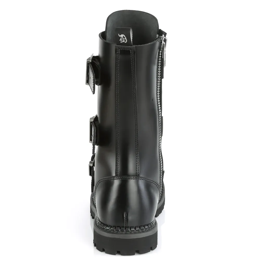 DEMONIA Punk Style Ankle Boots with Edgy Buckles
