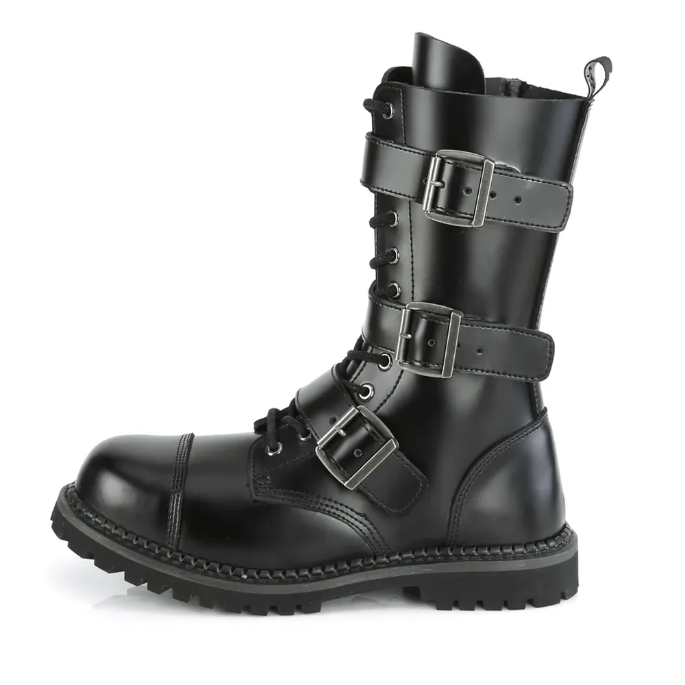 DEMONIA Punk Style Ankle Boots with Edgy Buckles