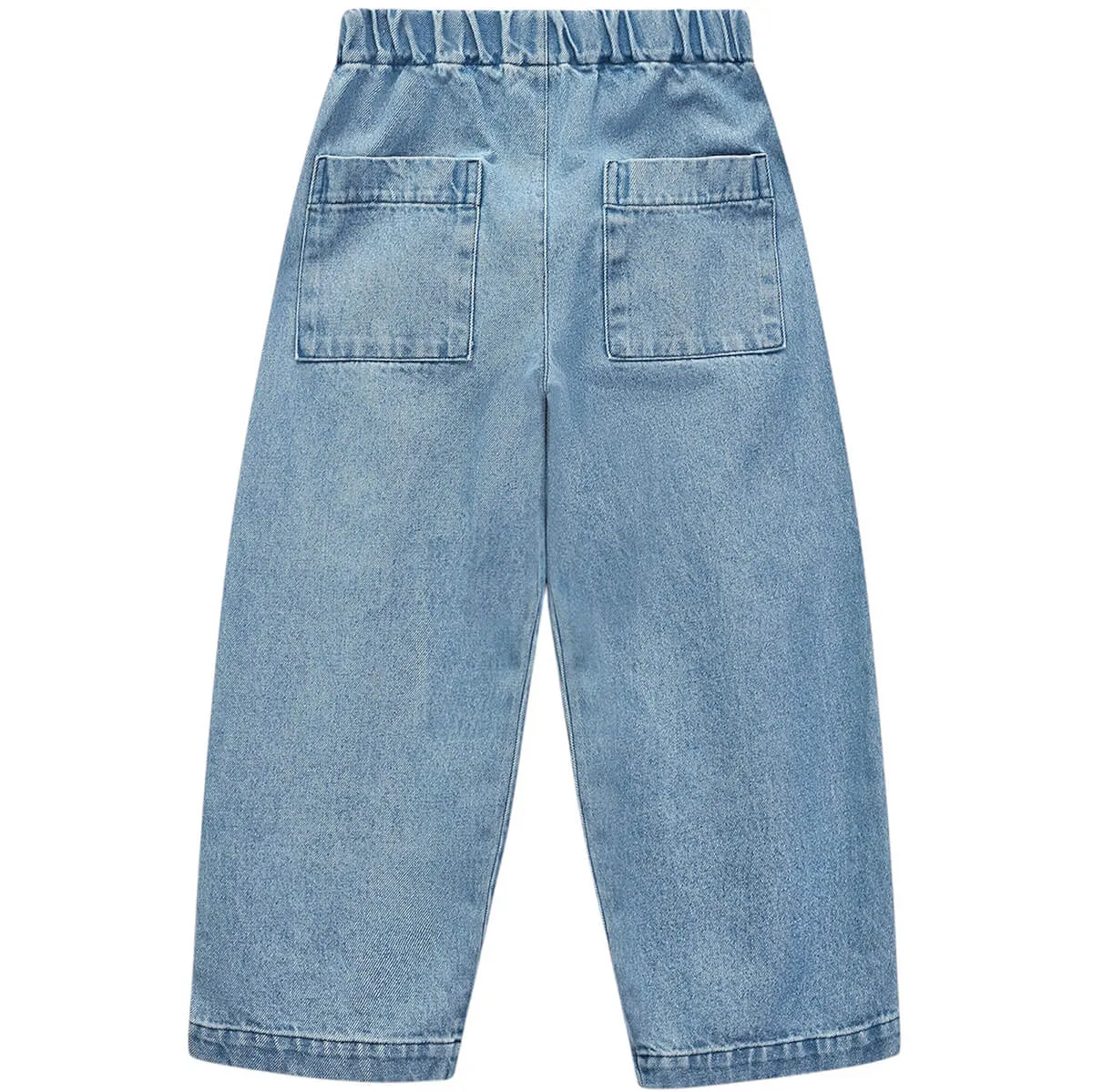 Denim Patch Pant in Mid Bleach Wash by Wynken