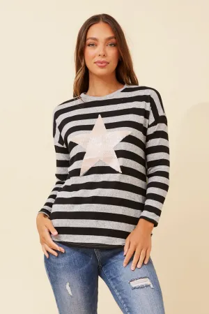 EVA SEQUIN STAR TOP