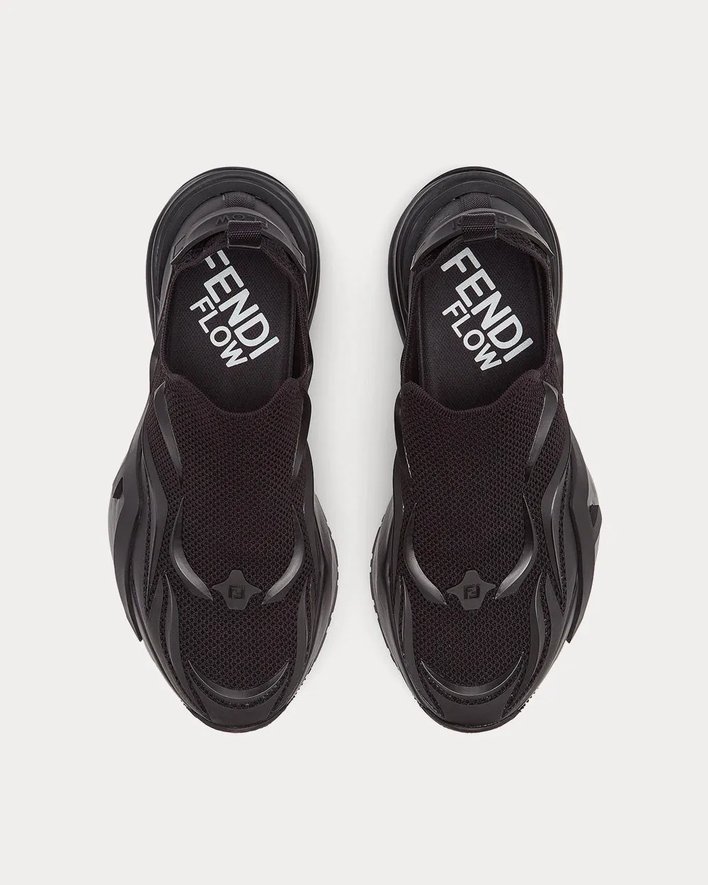 Flow Mesh Running Black Slip On Sneakers