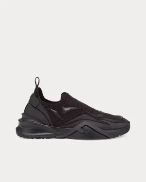 Flow Mesh Running Black Slip On Sneakers