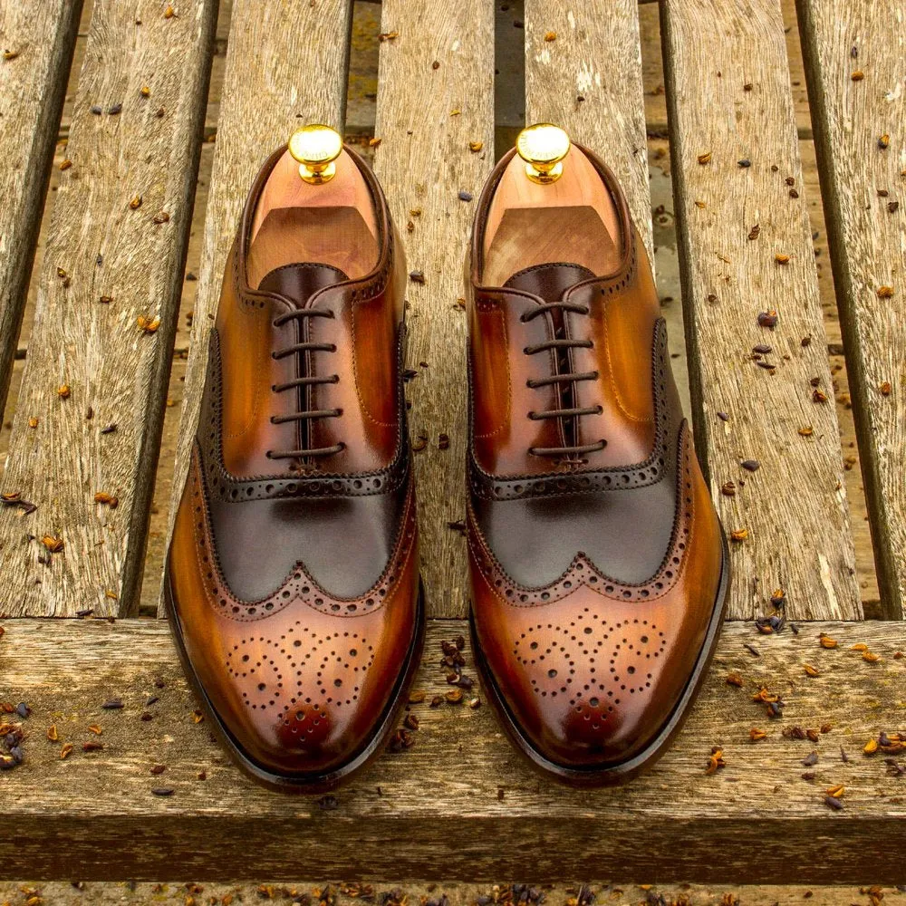 Height Increasing Goodyear Welted Sabrosa Black Leather Oxford With Violin Leather Sole