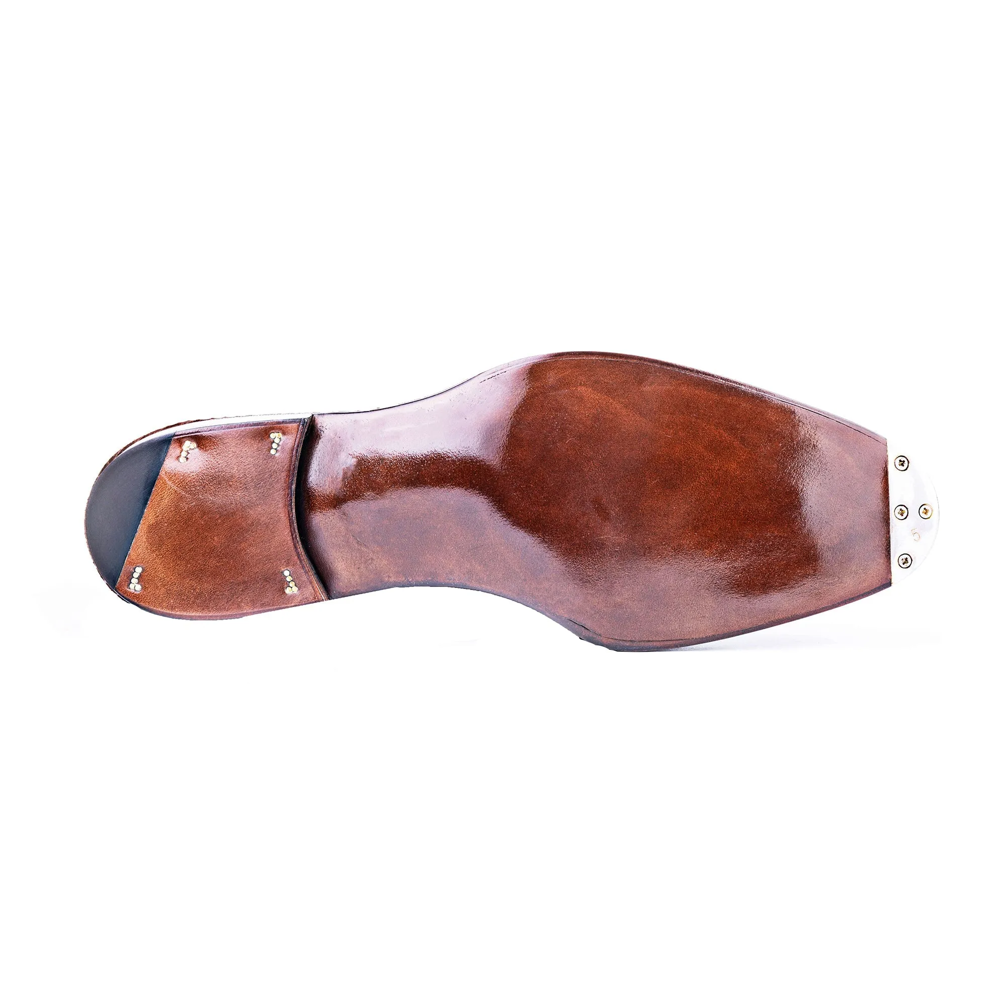 Height Increasing Goodyear Welted Sabrosa Black Leather Oxford With Violin Leather Sole