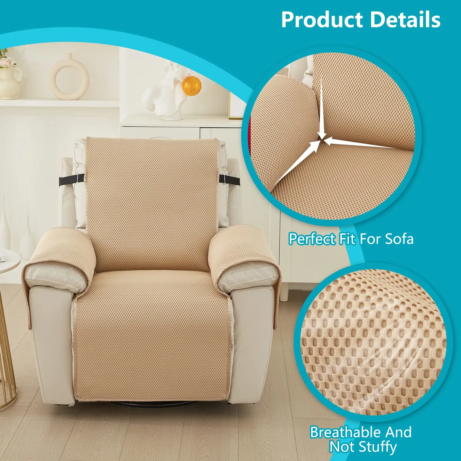Honeycomb Non-slip Breathable Recliner Protector For Summer