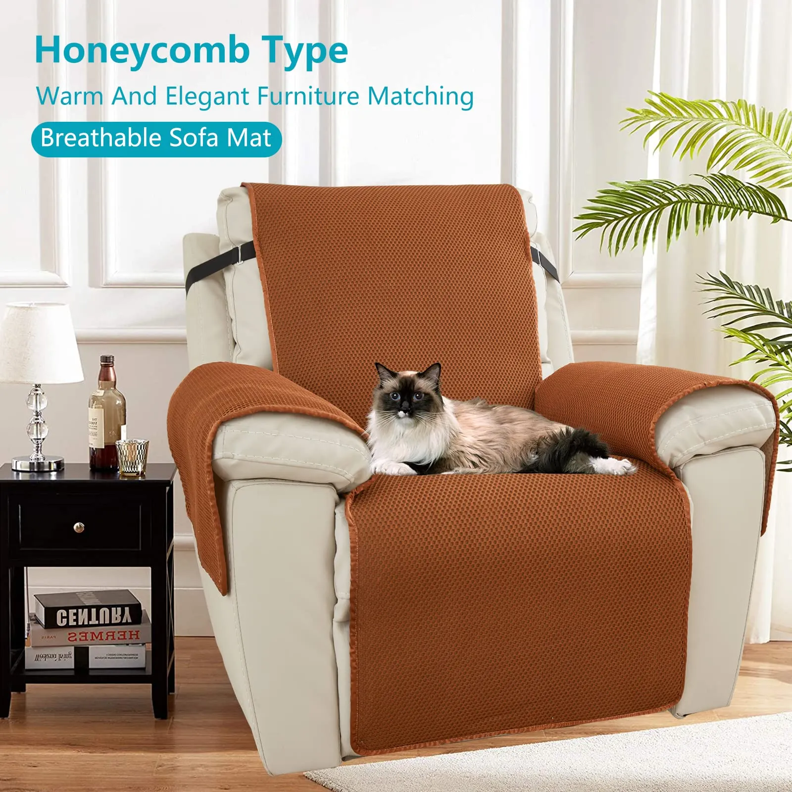 Honeycomb Non-slip Breathable Recliner Protector For Summer