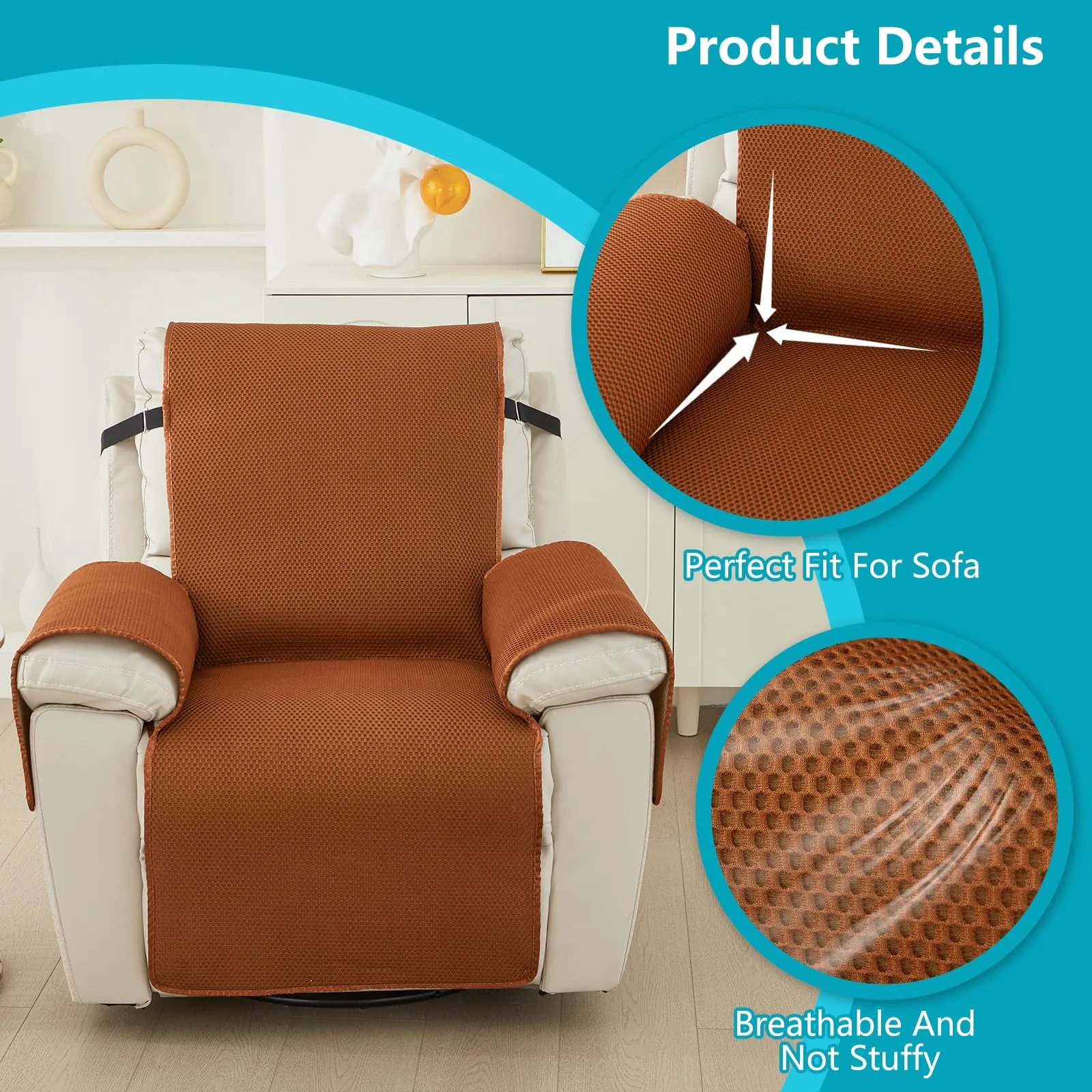 Honeycomb Non-slip Breathable Recliner Protector For Summer