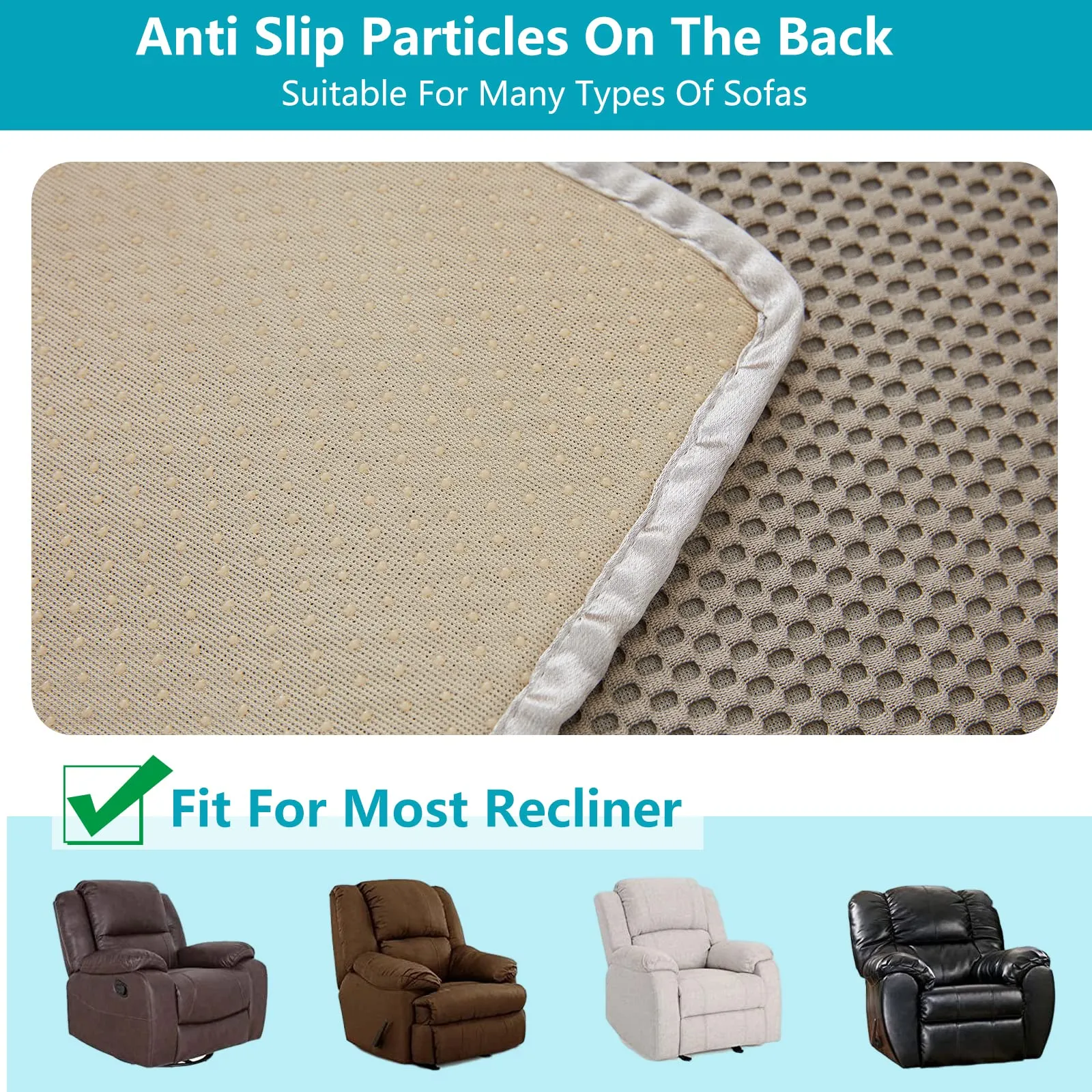 Honeycomb Non-slip Breathable Recliner Protector For Summer