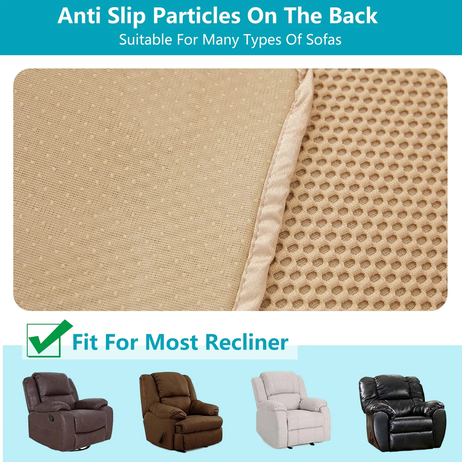 Honeycomb Non-slip Breathable Recliner Protector For Summer