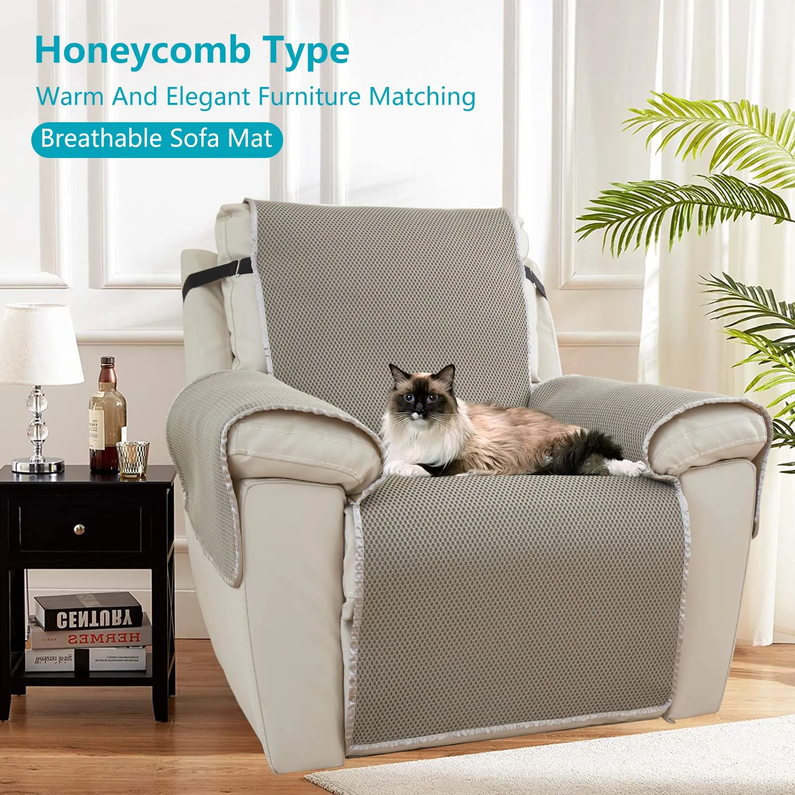 Honeycomb Non-slip Breathable Recliner Protector For Summer