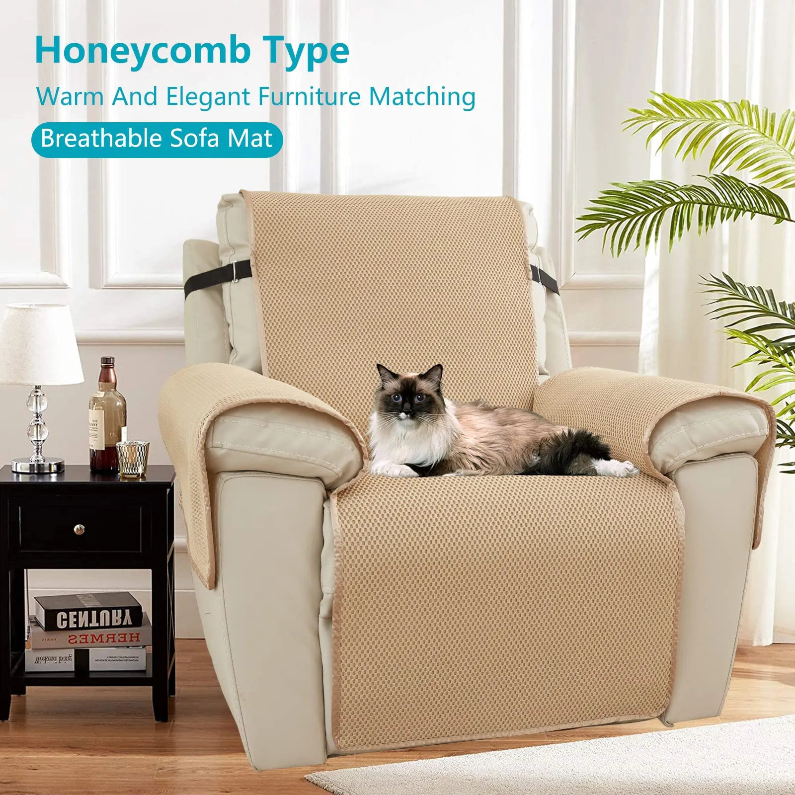 Honeycomb Non-slip Breathable Recliner Protector For Summer