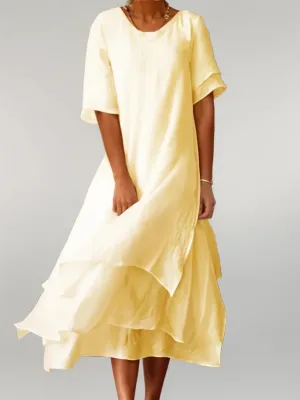 Jasmine  Layered Flowy Midi Dress