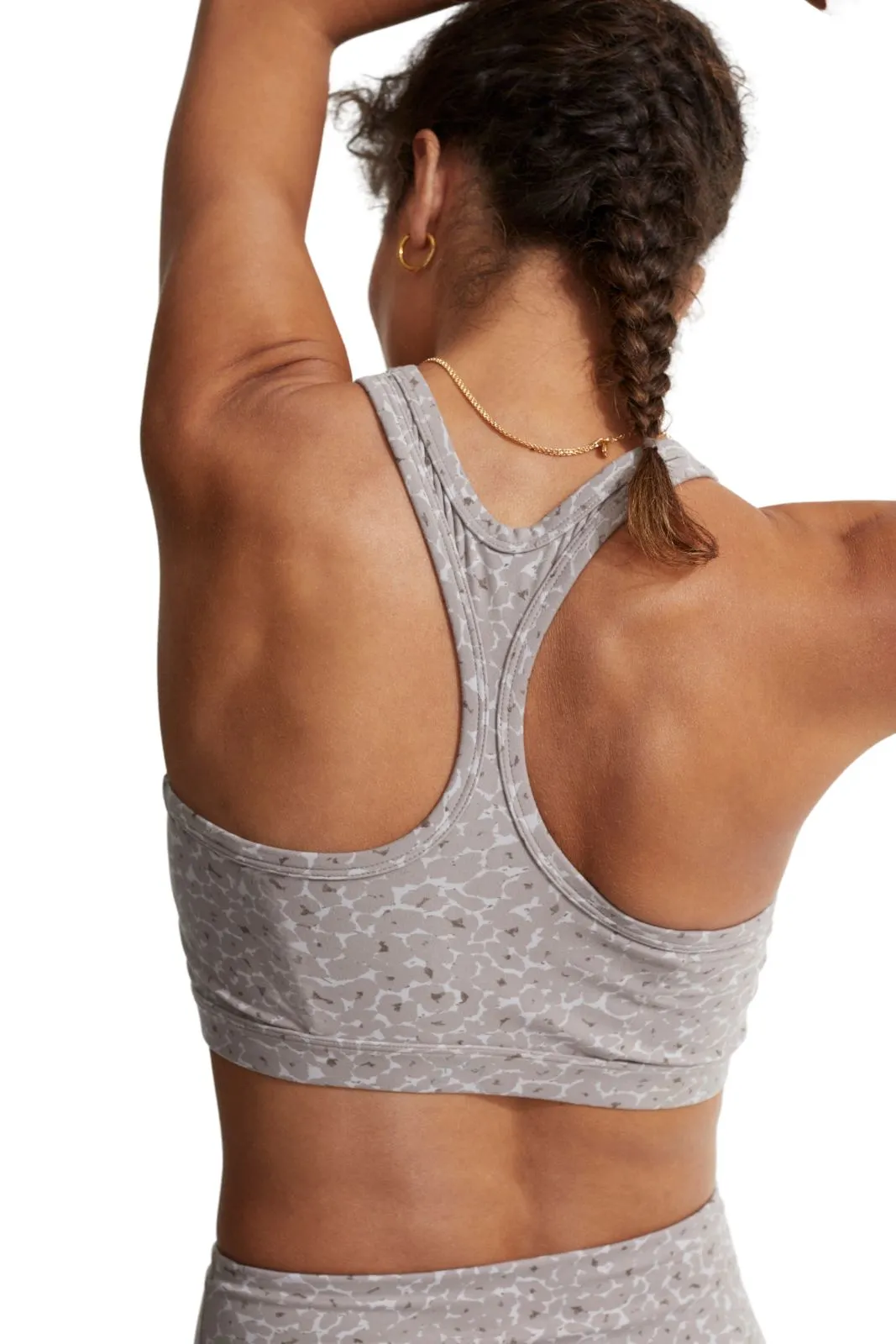 Lets Move Park Bra Taupe Cluster Leopard