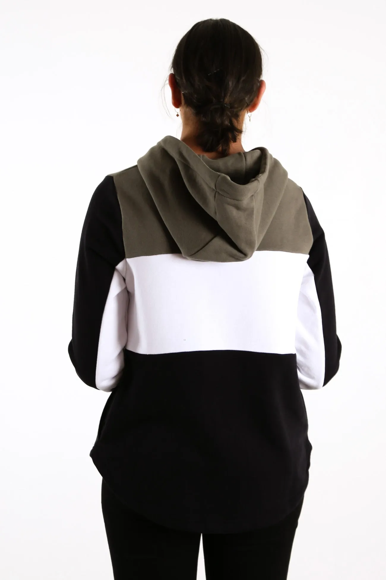 Lover Panelled Hoody Khaki