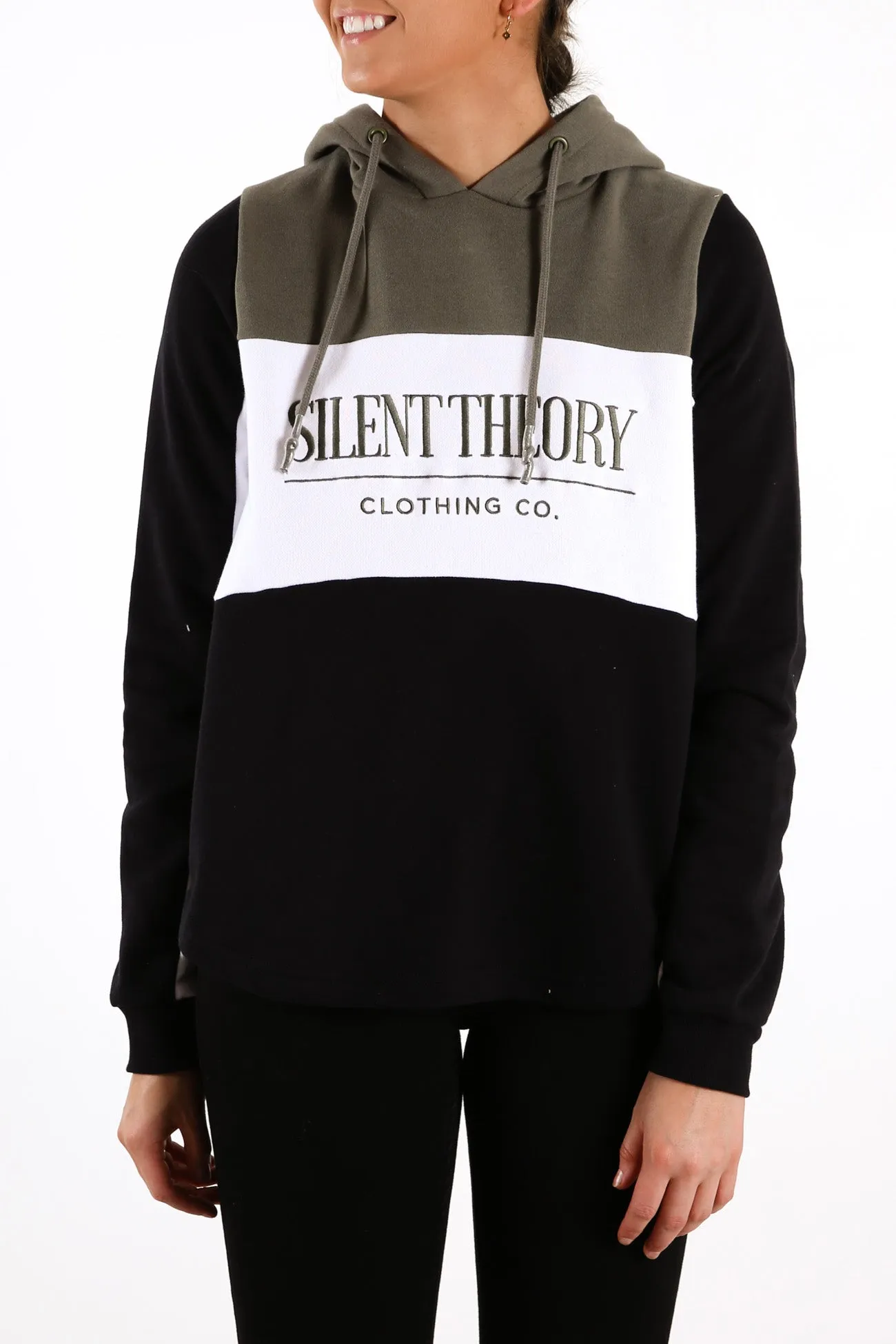 Lover Panelled Hoody Khaki