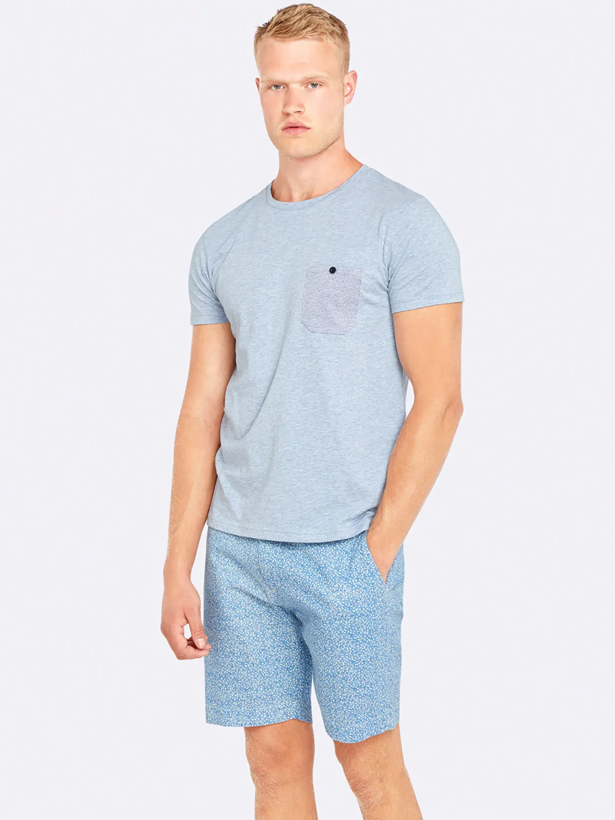 Max Contrast Pocket T-Shirt Chmbry