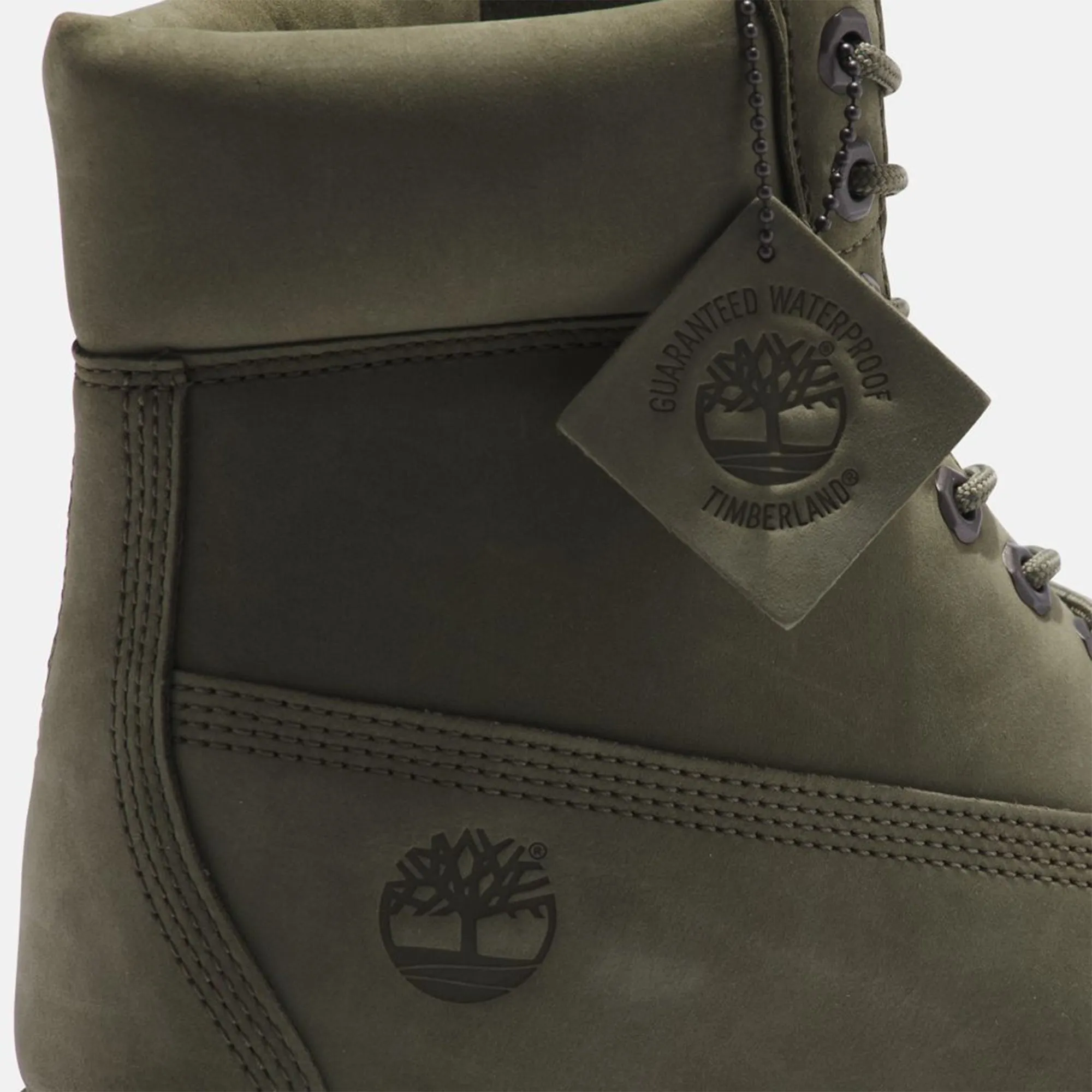 Men's Timberland Premium 6-Inch Waterproof Boots Dark Green Nubuck
