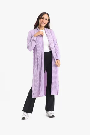 Pleated Open Neckline Kimono