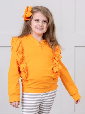 Ruffle Hoodie Top
