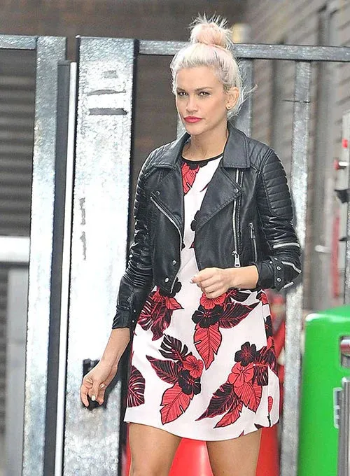 Shop Ashley Roberts Leather Jacket Online | QAWACH