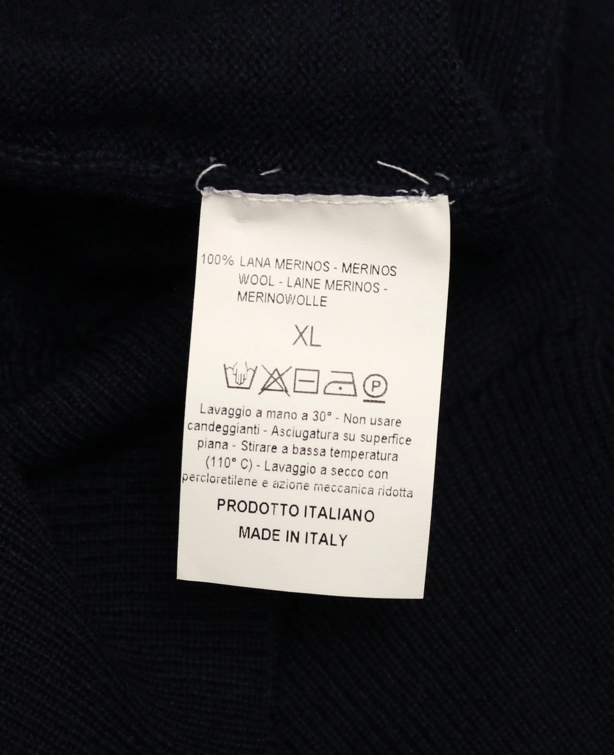 Williams Wilson Navy Pure Wool Suede VNeck Sweater
