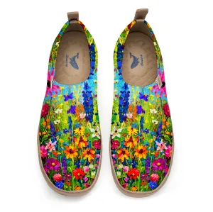Yiume Women's Art Slip-On Shoes Comfortable Breathable Knit Casual Footwear,Lush Promenade