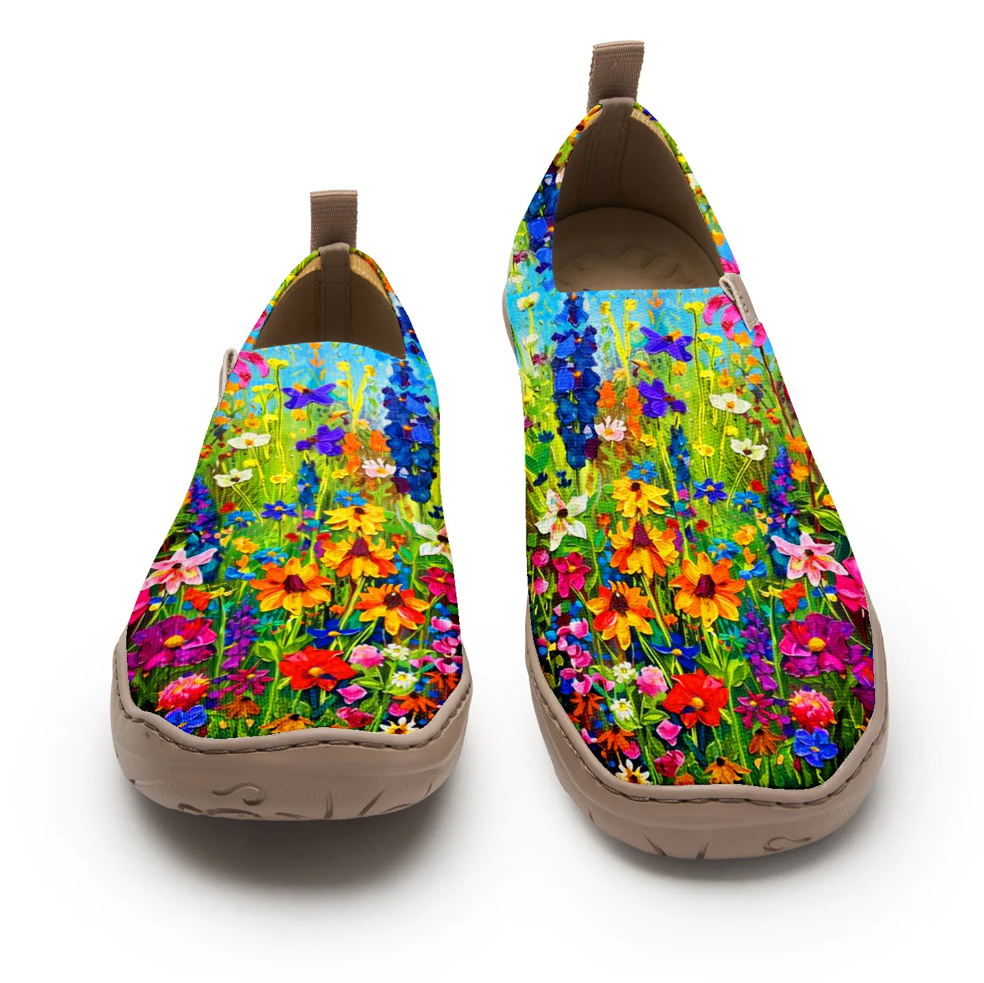 Yiume Women's Art Slip-On Shoes Comfortable Breathable Knit Casual Footwear,Lush Promenade