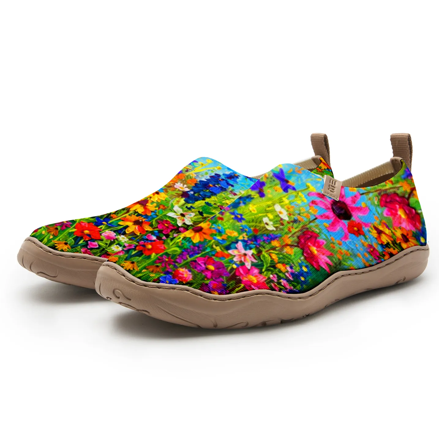 Yiume Women's Art Slip-On Shoes Comfortable Breathable Knit Casual Footwear,Lush Promenade