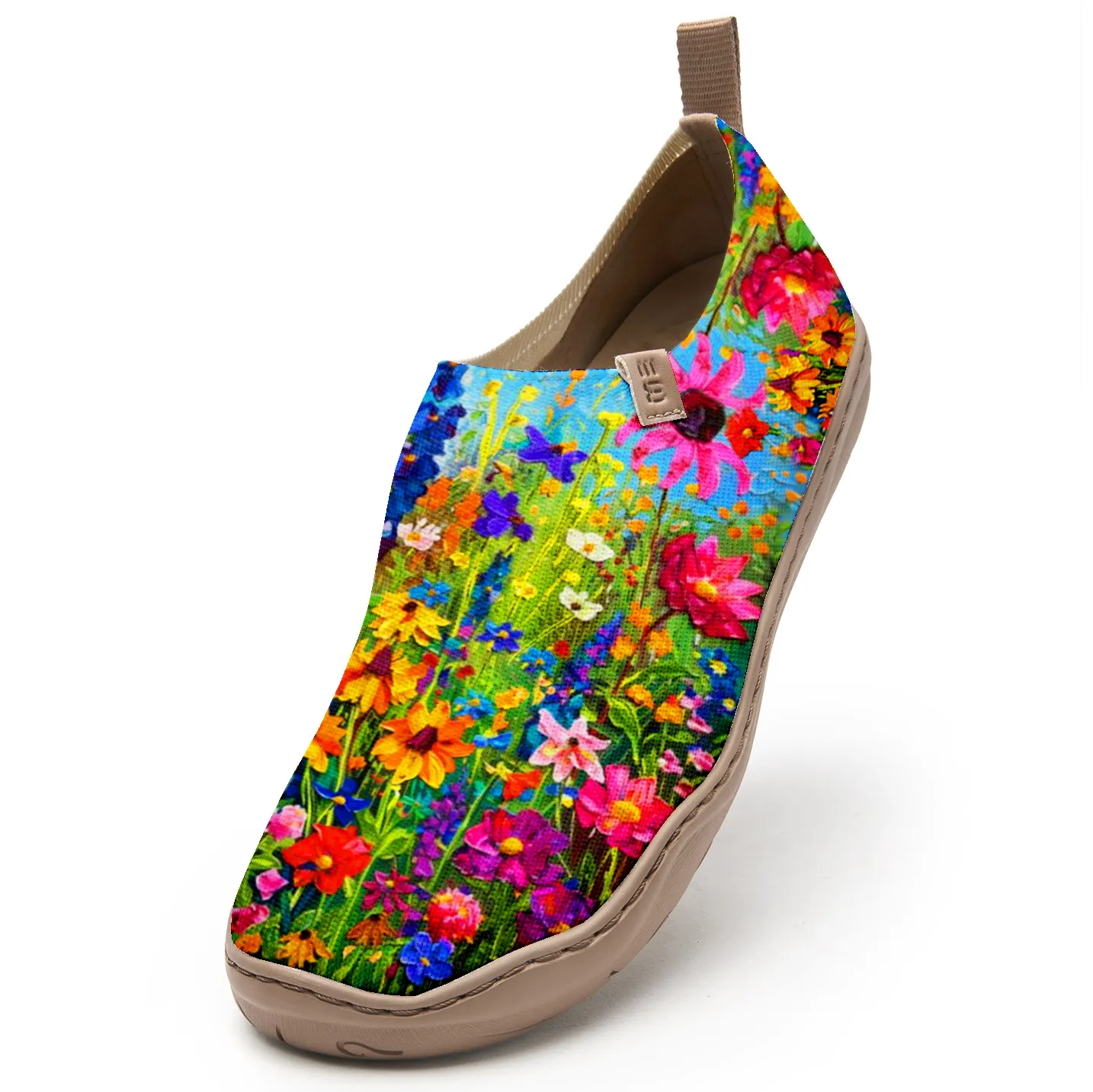 Yiume Women's Art Slip-On Shoes Comfortable Breathable Knit Casual Footwear,Lush Promenade