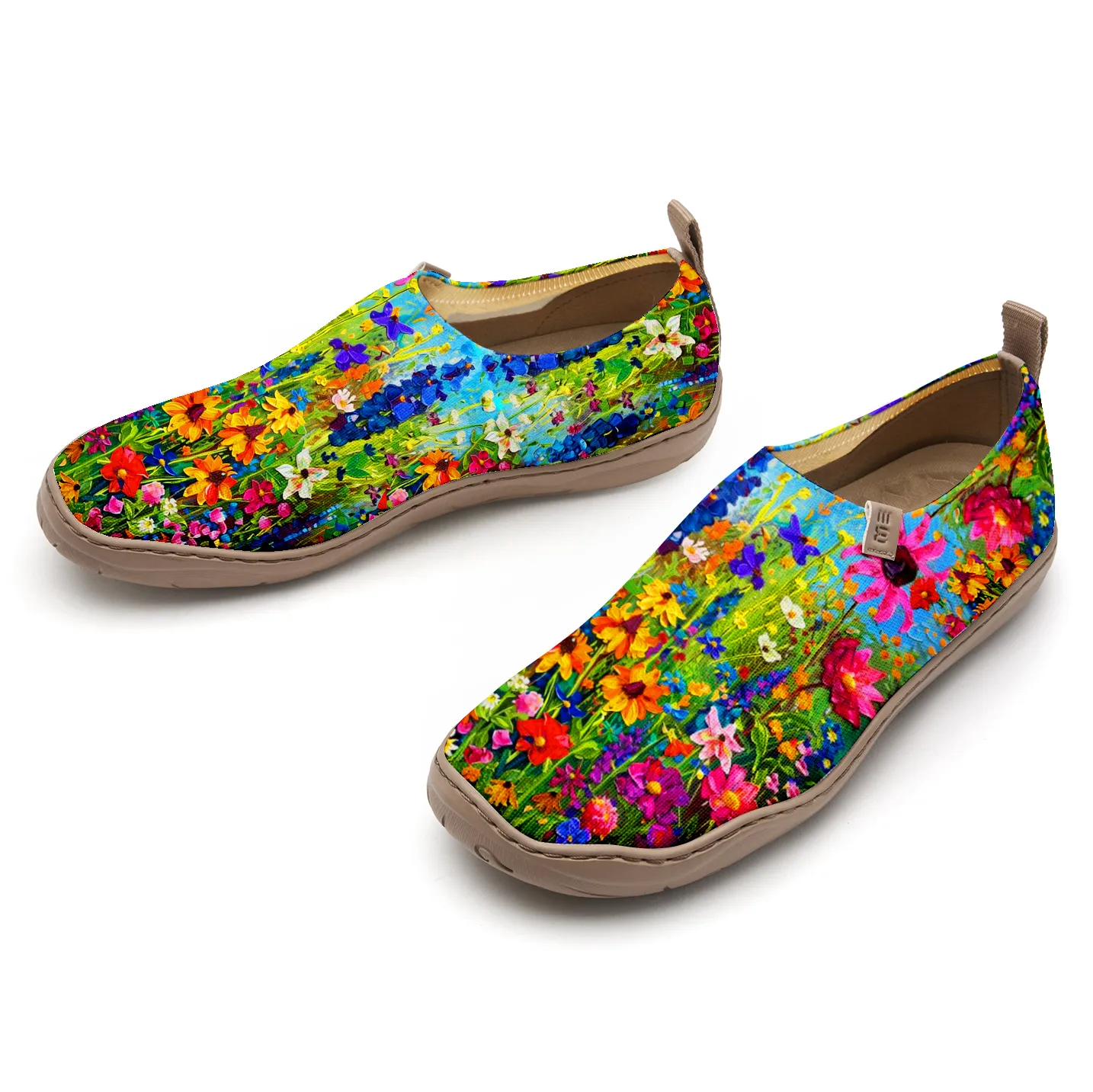 Yiume Women's Art Slip-On Shoes Comfortable Breathable Knit Casual Footwear,Lush Promenade